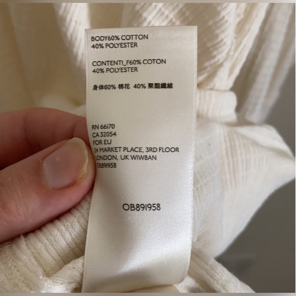 Free People white Thermal Knit Textured Flowy Tunic Top - Picture 10 of 14